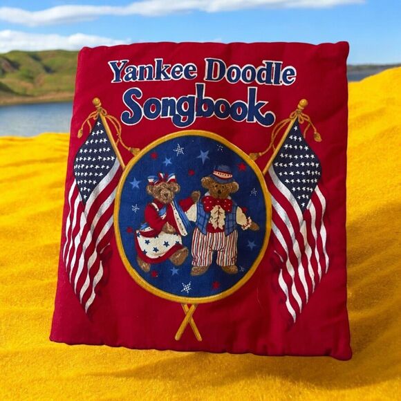 Yankee Doodle Songbook Fabric Cloth Handmade Childrens Vintage - Picture 1 of 7